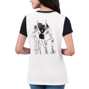 New Orleans Saints Women’s G-III 4Her by Carl Banks
Illustration T-Shirt NWT